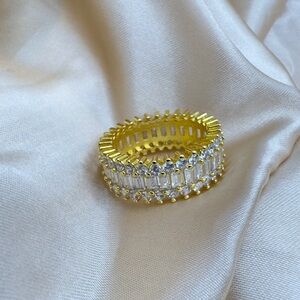 Gold filled ring with zirconia size 8